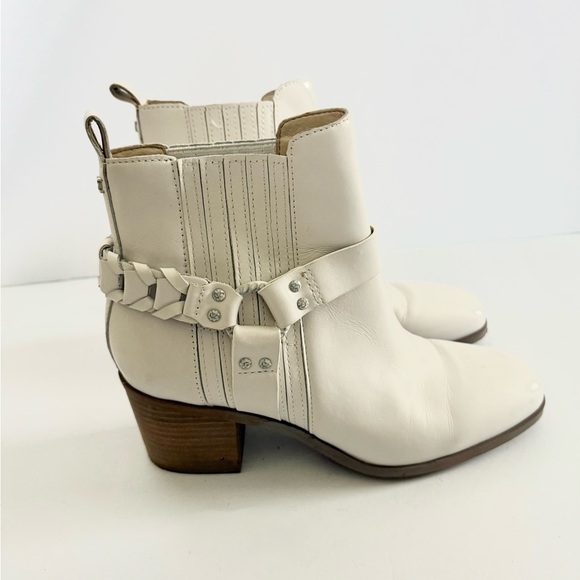 Sam Edelman Dalma Western Harness White Festival Cowgirl Ankle Boots - Picture 7 of 10